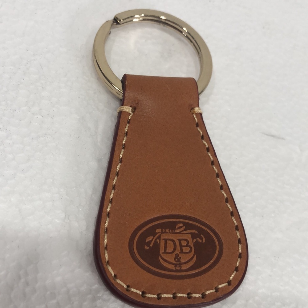 Dooney & Bourke Brown Leather Keychain